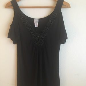 Cold shoulder top with beads size XL